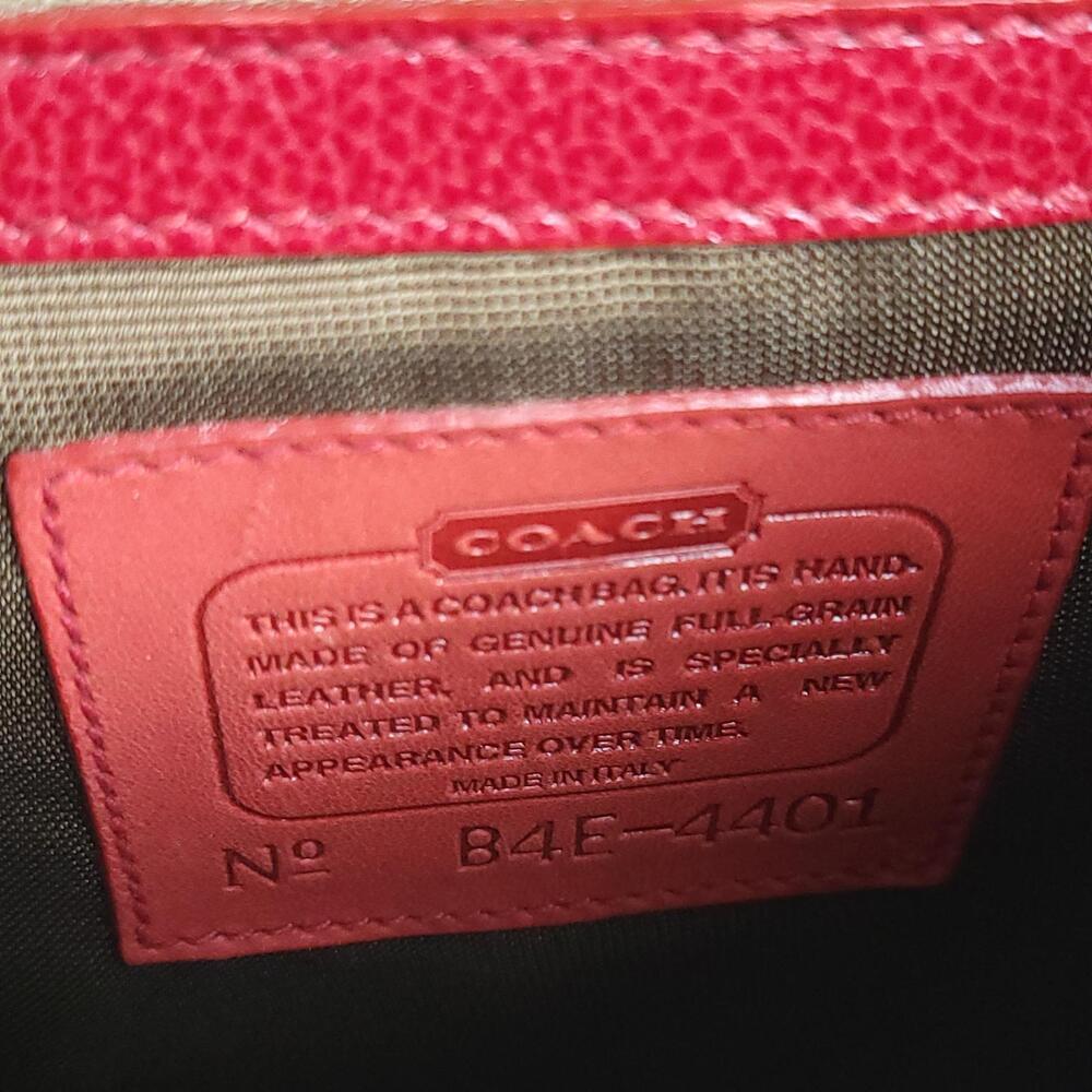 COACH 4401 Madison Carlysle Crossbody Saddle Bag Red Leather Vintage 90s Italy - Picture 12 of 13